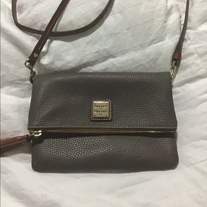 Pebble grain fold over crossbody